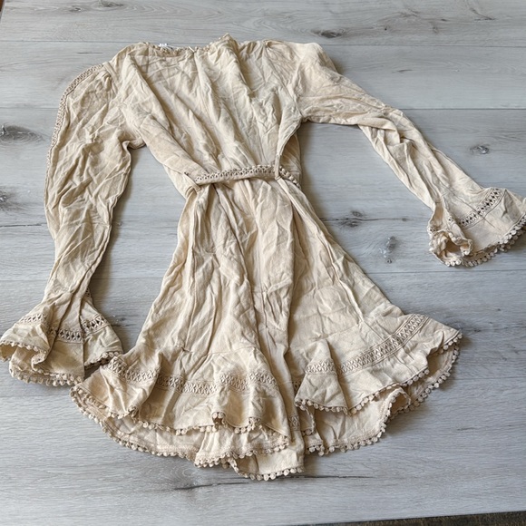 SELFIE LESLIE FLARE CUFF‎ BEIGE MINI DRESS XL nwt - Picture 11 of 11